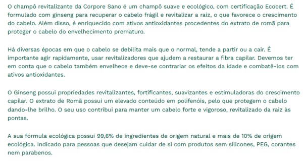 CS Champô Revitalizante Ecocert Bio