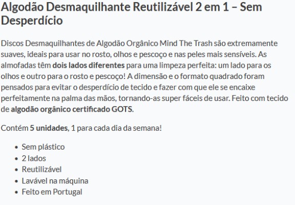 Algodão Desmaquilhante Reutilizável 2 em 1