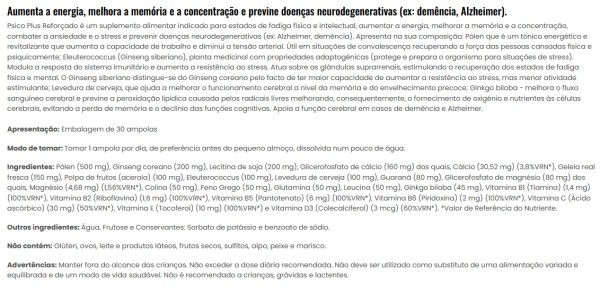 Psico-Plus Reforçado 30 ampolas