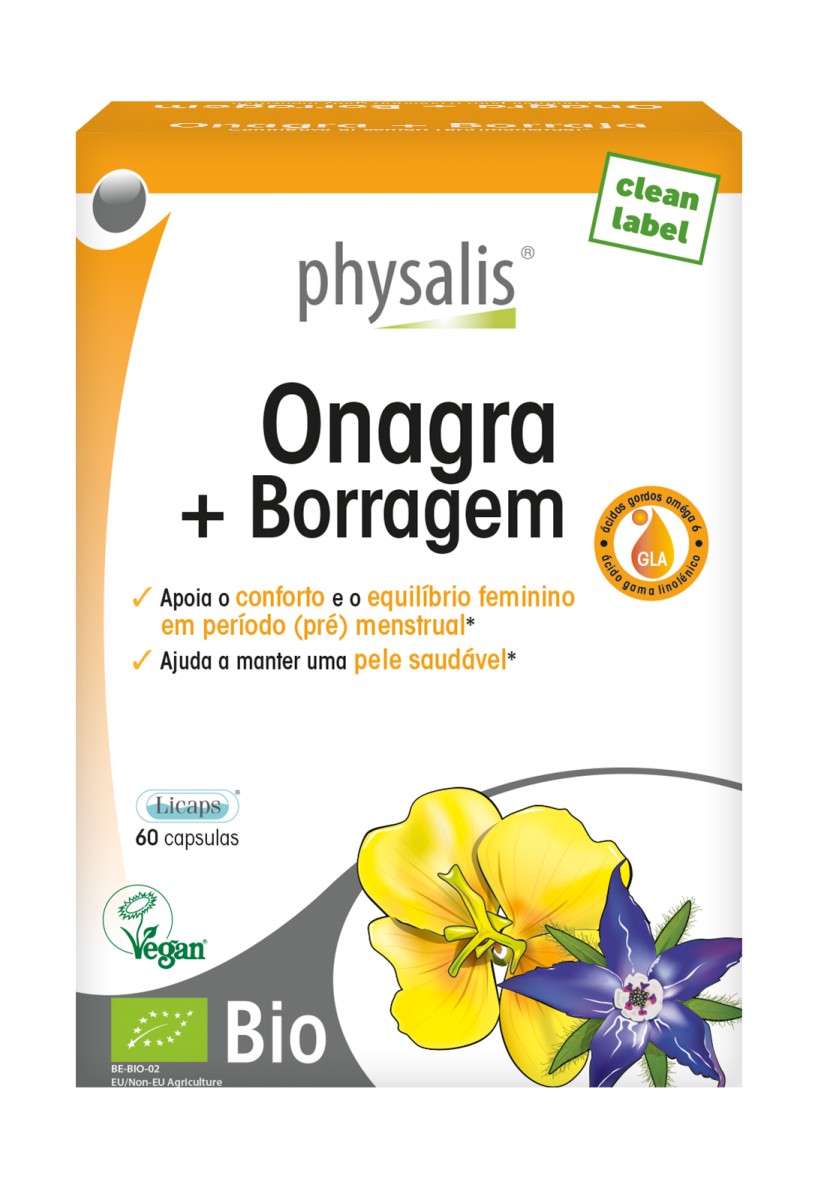 Onagra + Borragem Physalis 60 cápsulas