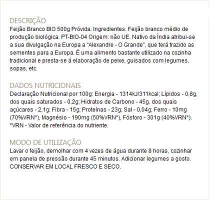 Feijão Branco Bio