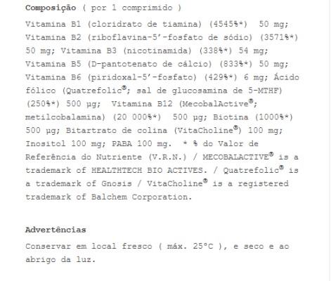 B-Complex Forte Physalis 30 comprimidos