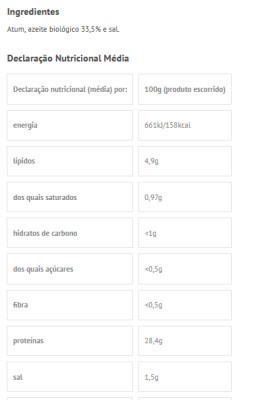 Santa Catarina Atum Bio em Azeite Posta 120g