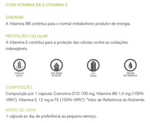 Co-Enzima Q10 Plus 100mg 60 cápsulas