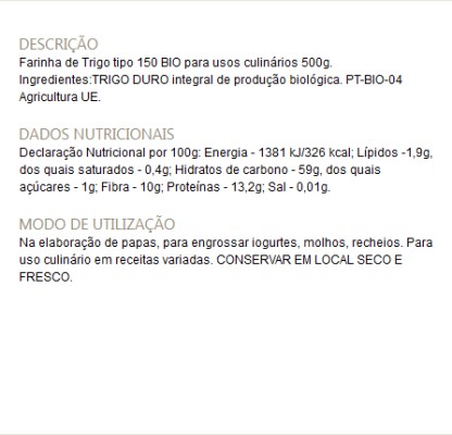 Farinha de Trigo Integral Bio