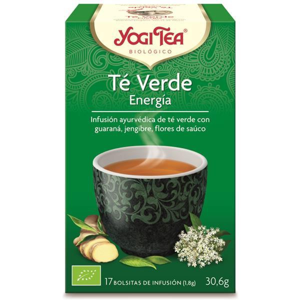 Yogi Tea Bio Chá Verde Energia 17 saquetas