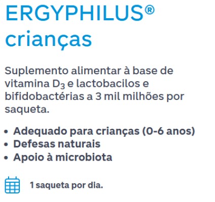 Ergyphilus crianças 14 saquetas