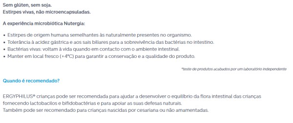 Ergyphilus crianças 14 saquetas