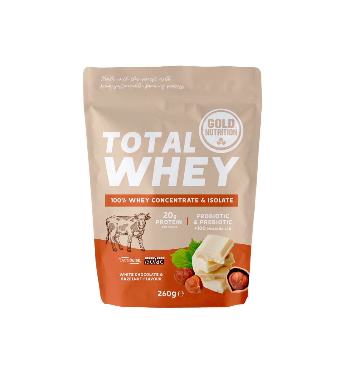 Total Whey Chocolate-Avelã 260g