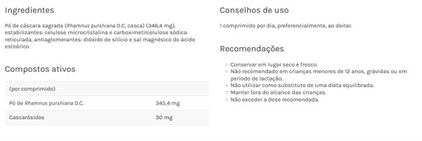 Cáscara Sagrada 425mg 36 comprimidos