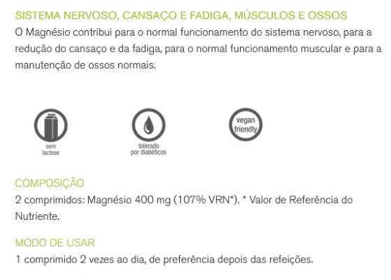 Citrato de Magnésio 200mg 60 comprimidos