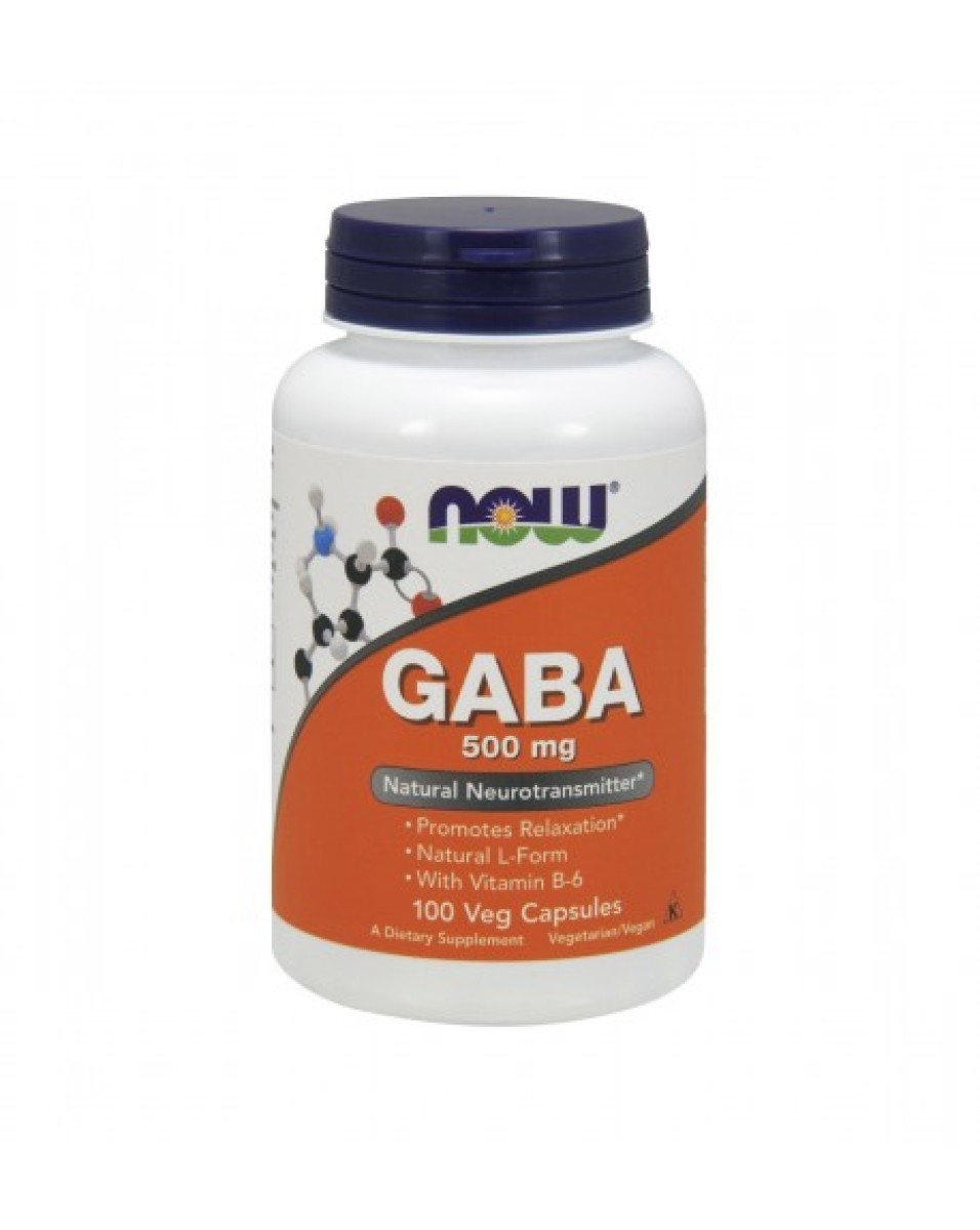 Gaba + Vitamin B-6, 100 cápsulas vegetais (500mg)