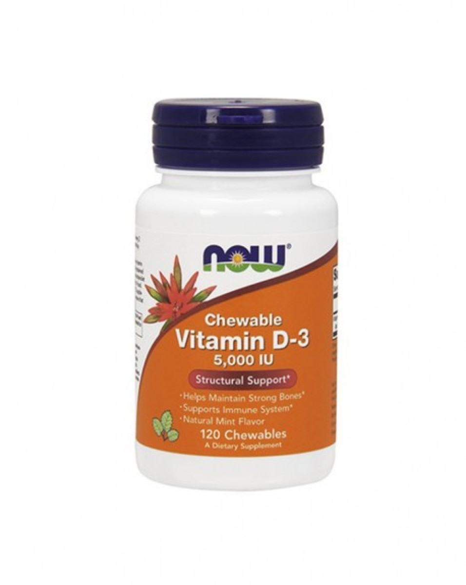 Vitamin D-3 5000 U.I. chewable, mint flavor