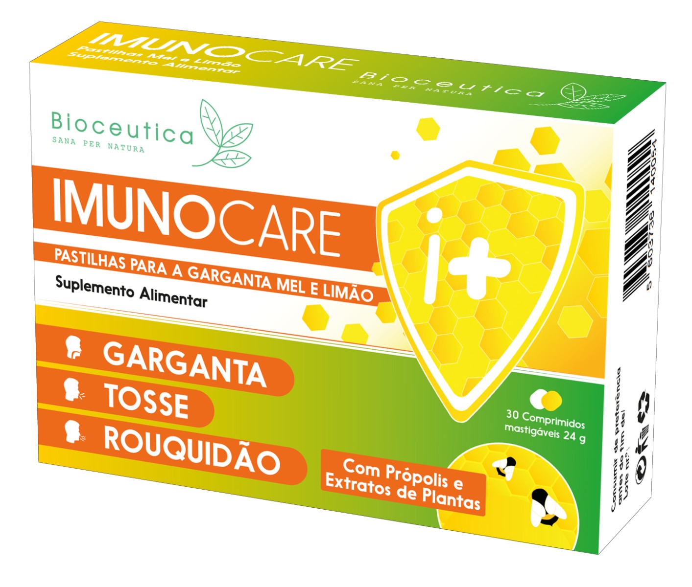 Imunocare 30 Pastilhas Mel+Limão