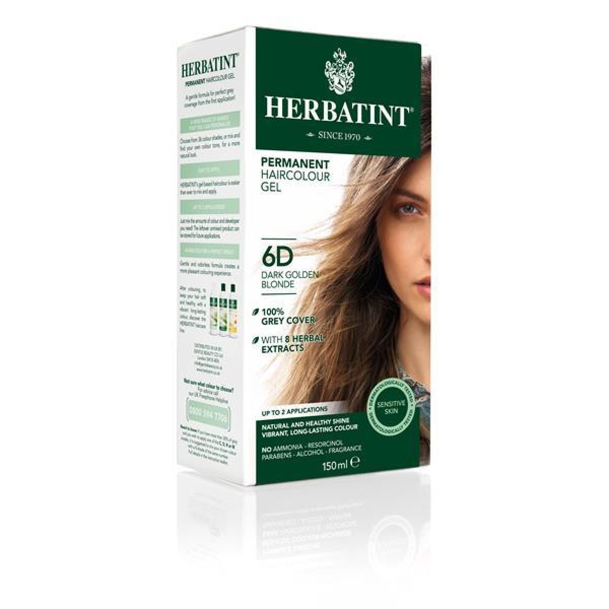 Herbatint D6 Louro Escuro Dourado 150ml