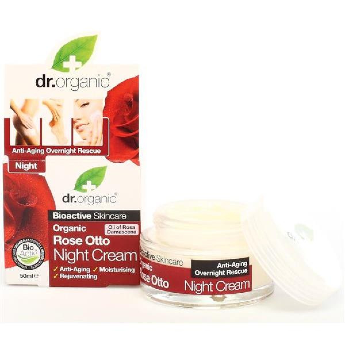 Dr. Organic Bio Rosa Damascena Creme Noite